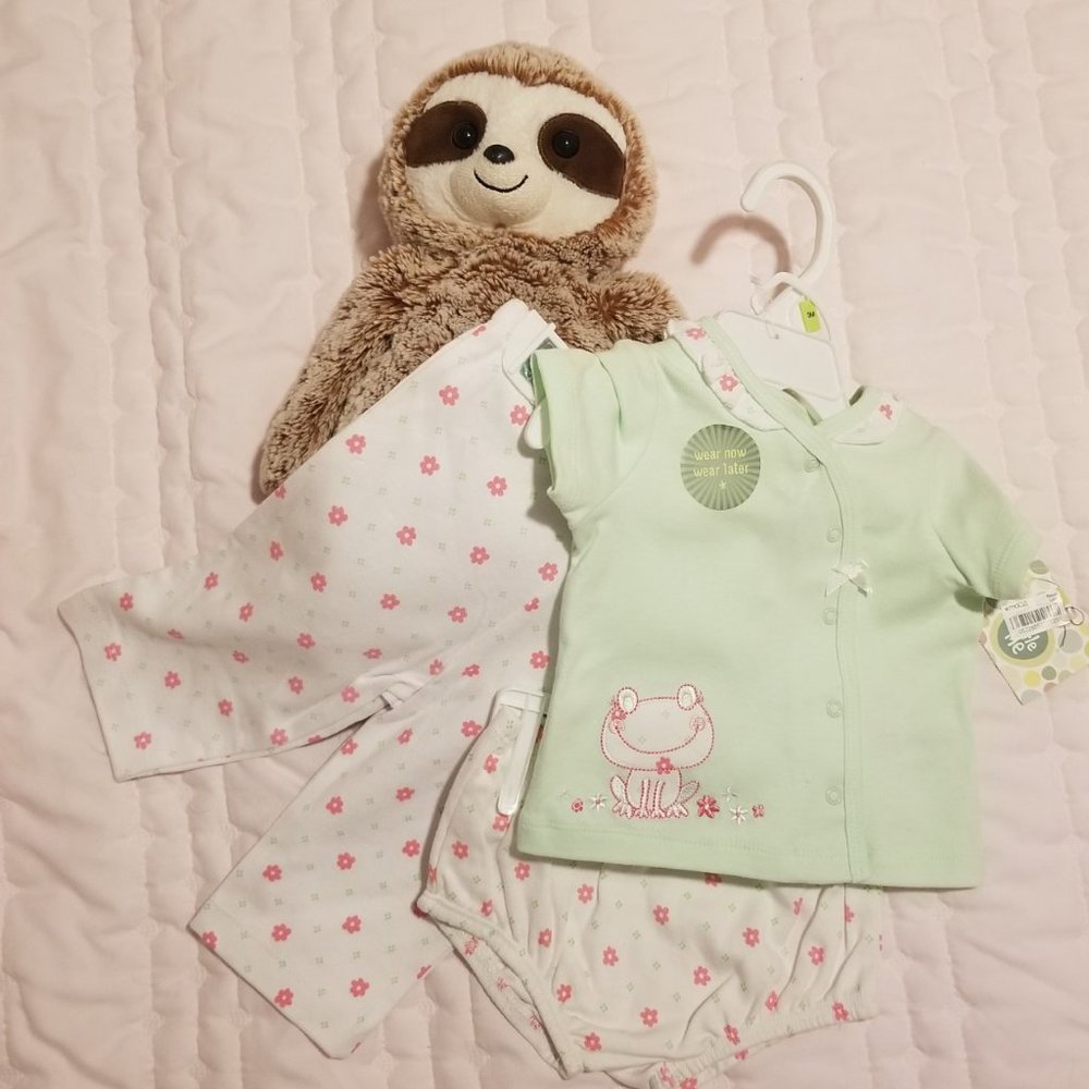 NWT 3 Piece Diaper and Pant Set by Little Me